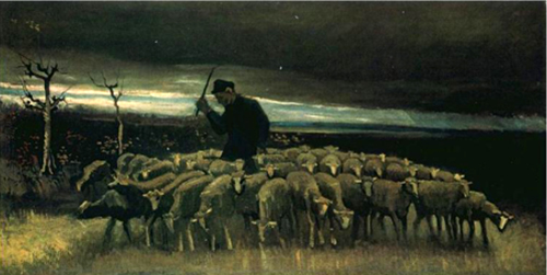 Shepherd, Vincent van Gogh, 1884