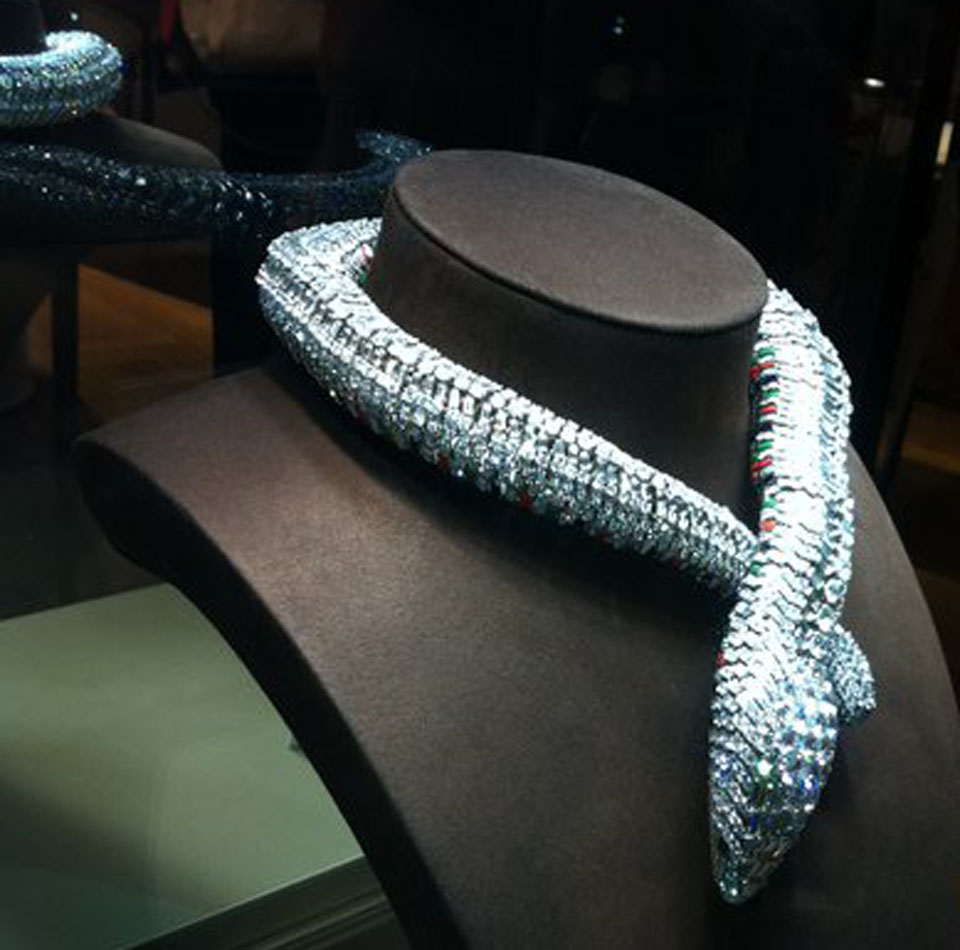 Maria Félix By Cartier +2000 brilliants snake necklace