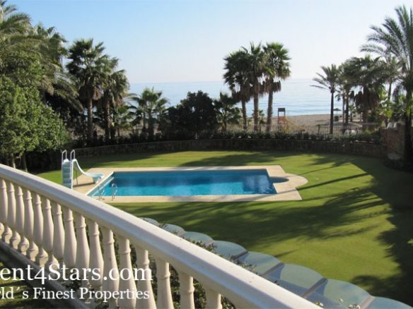 Golden mile (Marbella) – Palatial Mansion- 1st line Beach – For rent – Sleeps 26