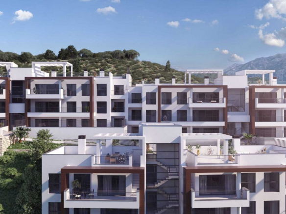 Benahavis off-plan development ready 2019 west facing modern apts & penthouses