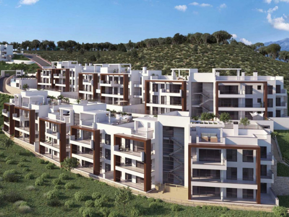 Benahavis off-plan development ready 2019 west facing modern apts & penthouses