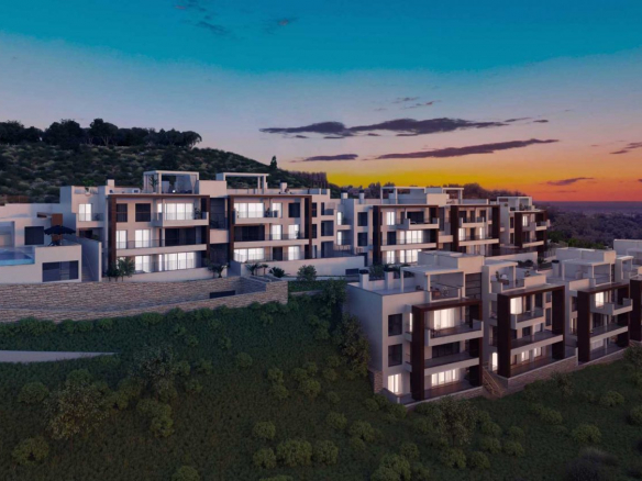 Benahavis off-plan development ready 2019 west facing modern apts & penthouses
