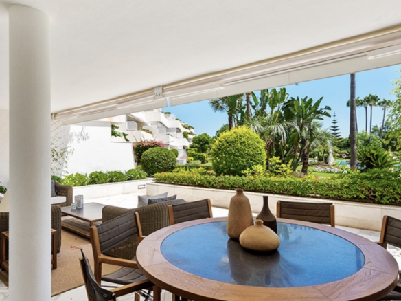 SOLD – seek similar – Los Granados Golf – 3B Garden Apartment  – 1st Line Golf