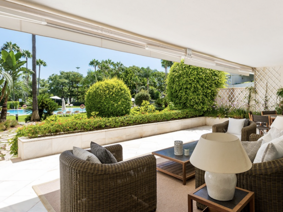 SOLD – seek similar – Los Granados Golf – 3B Garden Apartment  – 1st Line Golf