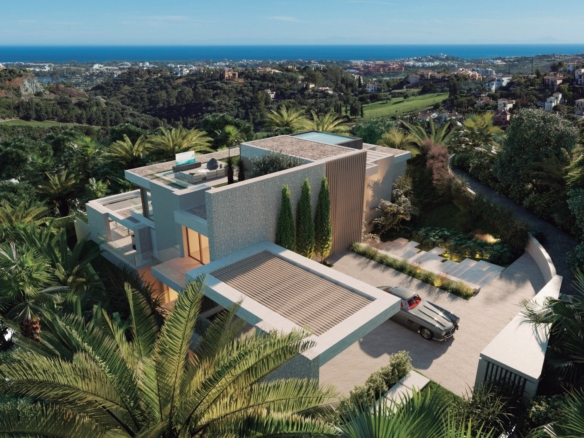 Cascada de Camoján  -7B Modern Villa  – Sea Views – Gated