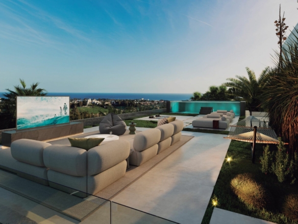 Cascada de Camoján  -7B Modern Villa  – Sea Views – Gated