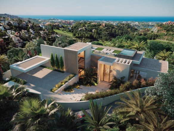 Cascada de Camoján  -7B Modern Villa  – Sea Views – Gated