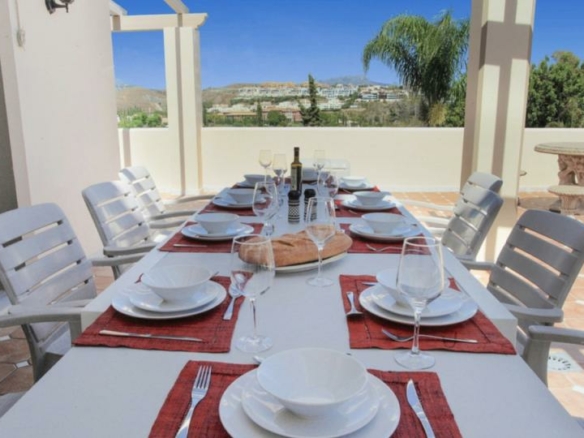 Andalusian style 8B  villa for sale in Los Flamingos, Benahavis.