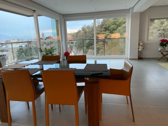 For Sale  – Malaga Port  – 4 Bedrooms  Reformed Apartment with Sea Views