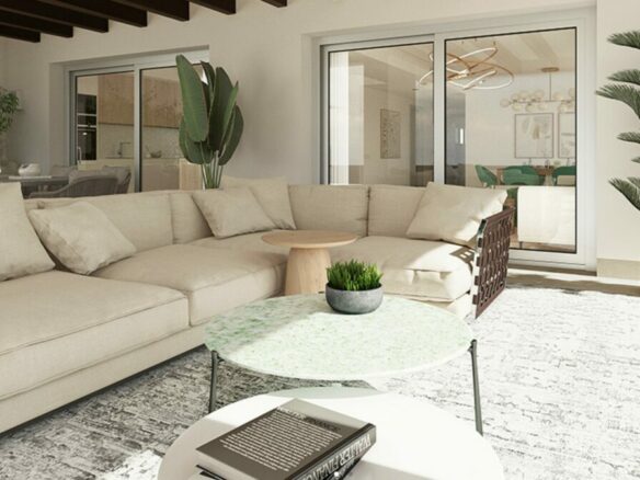 For sale: Modern off-plan development in Benahavis, nestled atop a large hilltop community with sweeping sea views, multiple pools & gated security. 🏞️🏊‍♂️