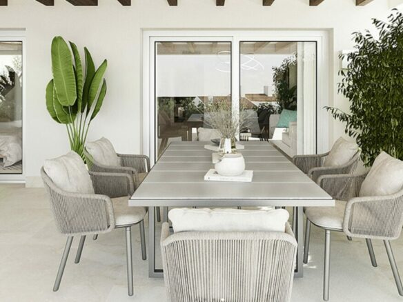 For sale: Modern off-plan development in Benahavis, nestled atop a large hilltop community with sweeping sea views, multiple pools & gated security. 🏞️🏊‍♂️