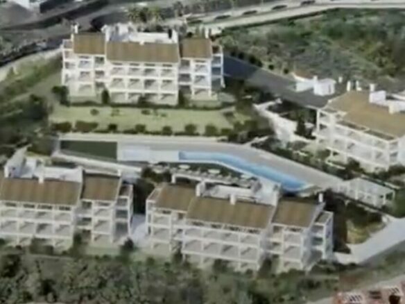 For sale: Modern off-plan development in Benahavis, nestled atop a large hilltop community with sweeping sea views, multiple pools & gated security. 🏞️🏊‍♂️