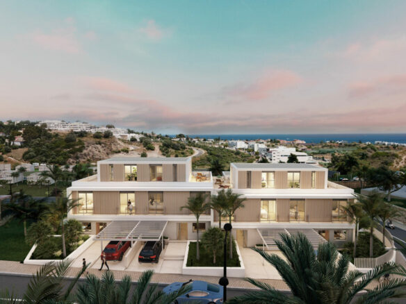 For sale – 🏡 Boutique development of 10 attached villas, a stunning plot with sea, golf & mountain views