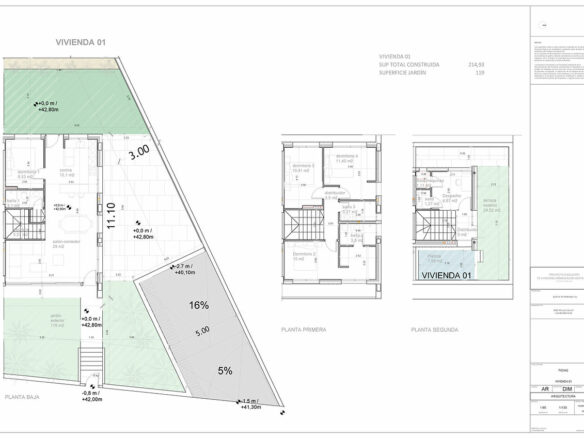 For sale – 🏡 Boutique development of 10 attached villas, a stunning plot with sea, golf & mountain views