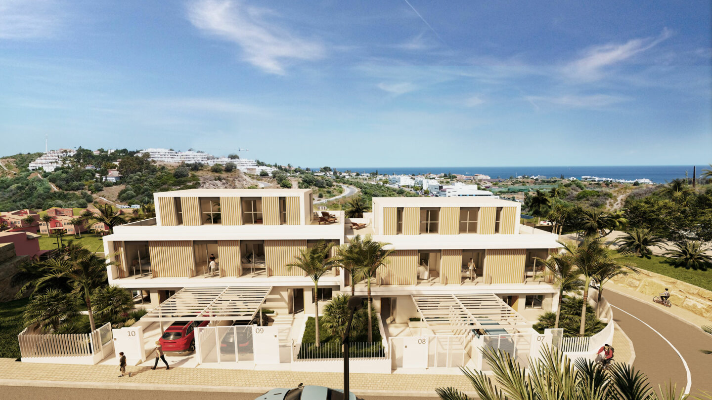 For sale – 🏡 Boutique development of 10 attached villas, a stunning plot with sea, golf & mountain views