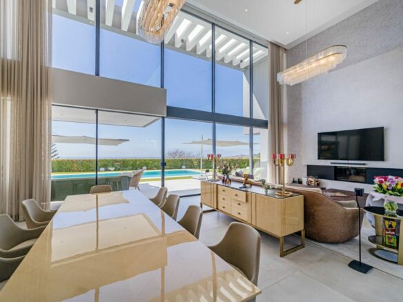 🔥 For Sale 🏡 | Exquisite 6-Bedroom Villa – Frontline ⛳ Golf & 🌊 Sea Views – Los Arqueros, Benahavís
