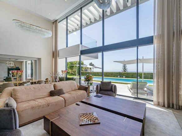 🔥 For Sale 🏡 | Exquisite 6-Bedroom Villa – Frontline ⛳ Golf & 🌊 Sea Views – Los Arqueros, Benahavís