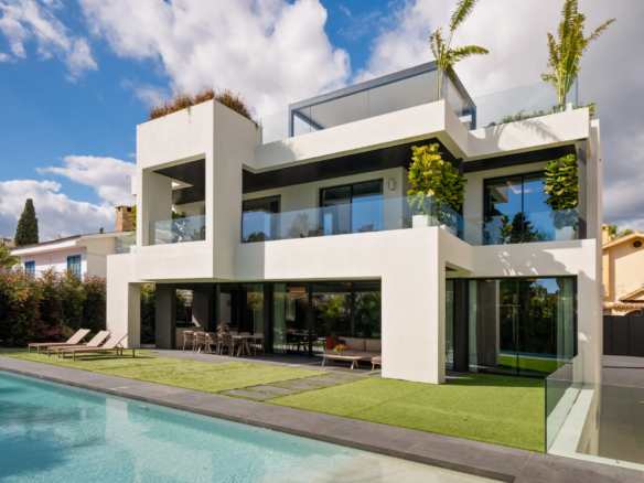 🌟 For Sale 🌟 Exclusive 5-Bedroom Fully Automated Villa in Marbella’s Golden Mile 🏖️🌴