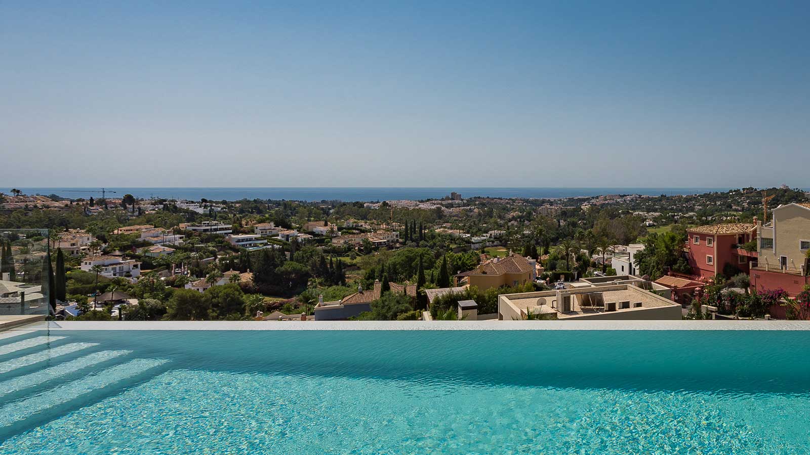 Nueva Andalucia modern villa blends ultra-contemporary design, large Super Cars Garage – Sea views Marbella, Spain 🇪🇸