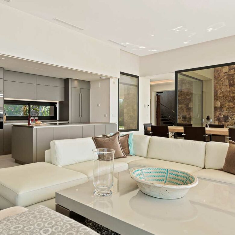 Nueva Andalucia modern villa blends ultra-contemporary design, large Super Cars Garage – Sea views Marbella, Spain 🇪🇸