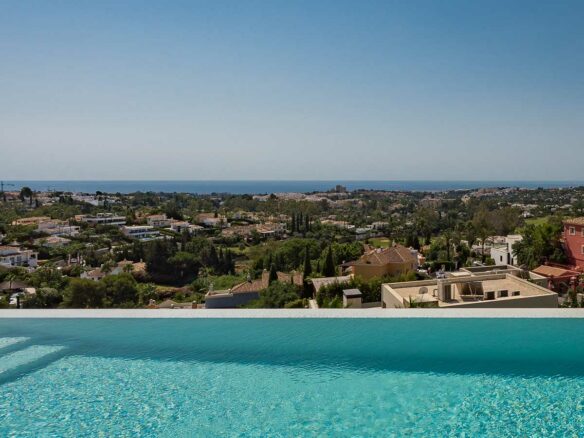 Nueva Andalucia modern villa blends ultra-contemporary design, large Super Cars Garage – Sea views Marbella, Spain 🇪🇸