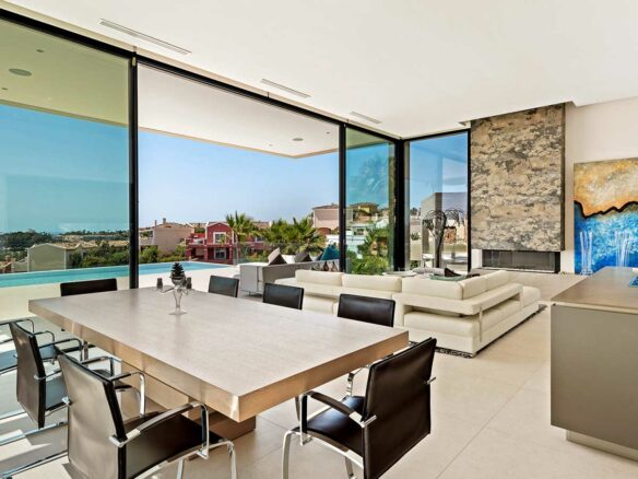 Nueva Andalucia modern villa blends ultra-contemporary design, large Super Cars Garage – Sea views Marbella, Spain 🇪🇸