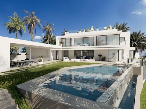 FOR SALE 🏡 Contemporary Villa with Sea & Mountain Views, Staff Apartment and Rooftop Solarium – Cascada de Camoján, Marbella