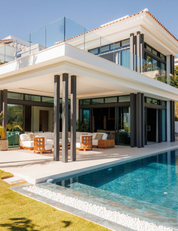 FOR SALE 🏡 Fully Furnished Contemporary Villa with Heated Pool, Smart Home & Panoramic Terrace – Golden Mile, Marbella