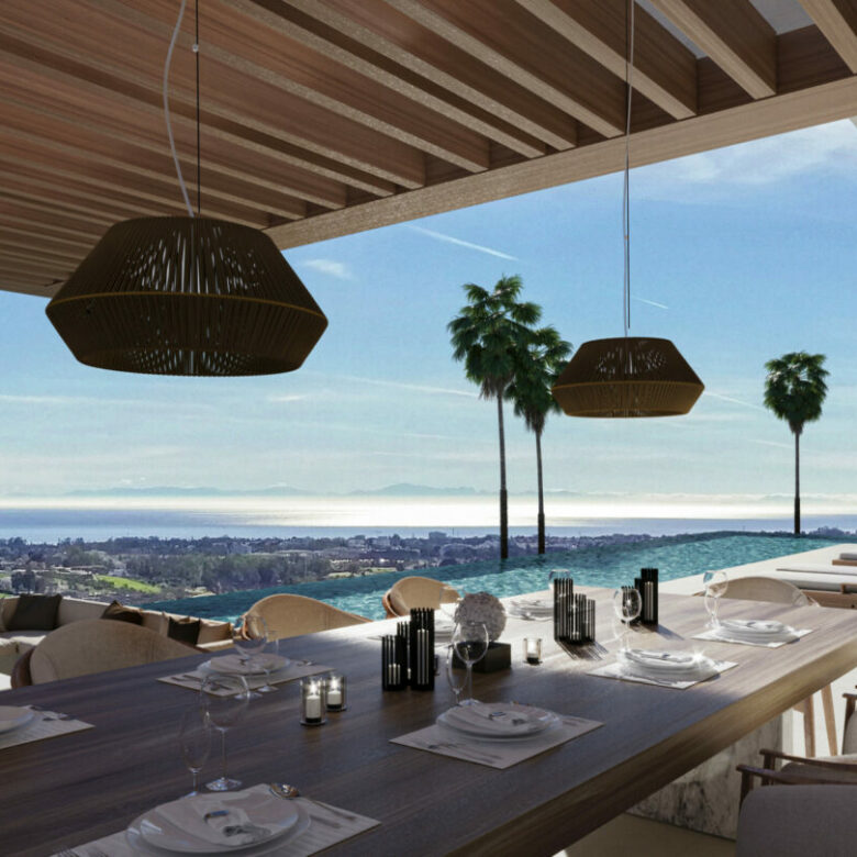 FOR SALE 🏡 Newly Built Panoramic Villa with Infinity Pool & Indoor Pool – El Herrojo Alto, Benahavís