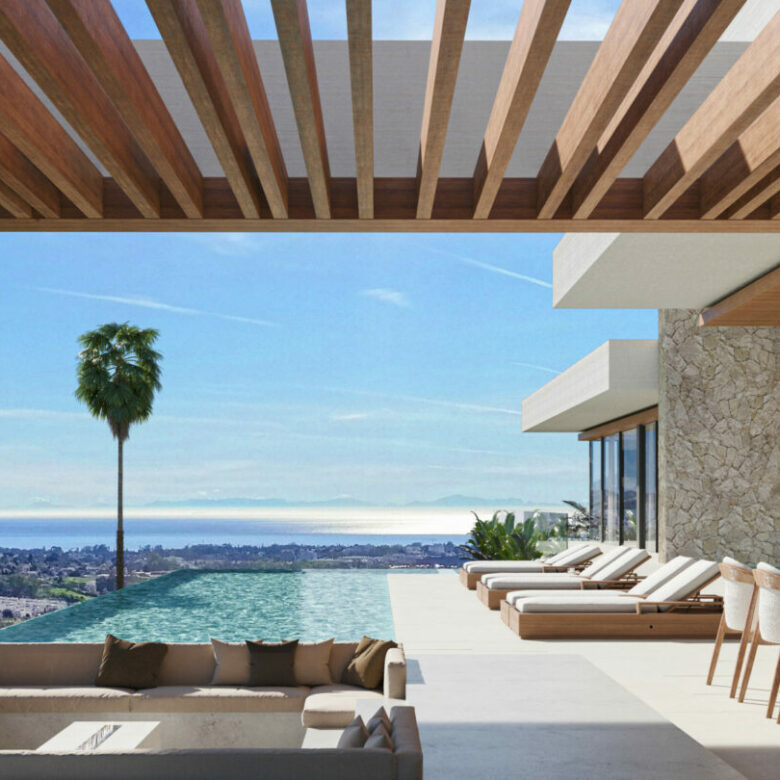 FOR SALE 🏡 Newly Built Panoramic Villa with Infinity Pool & Indoor Pool – El Herrojo Alto, Benahavís