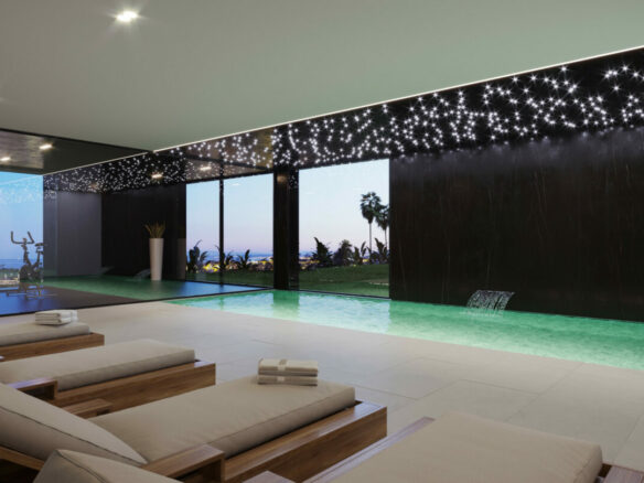 FOR SALE 🏡 Newly Built Panoramic Villa with Infinity Pool & Indoor Pool – El Herrojo Alto, Benahavís