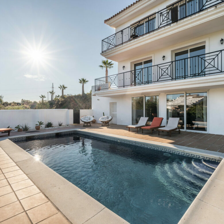 FOR SALE 🏡 Tranquil Three-Level Retreat with Pool and Sea Views – Estepona