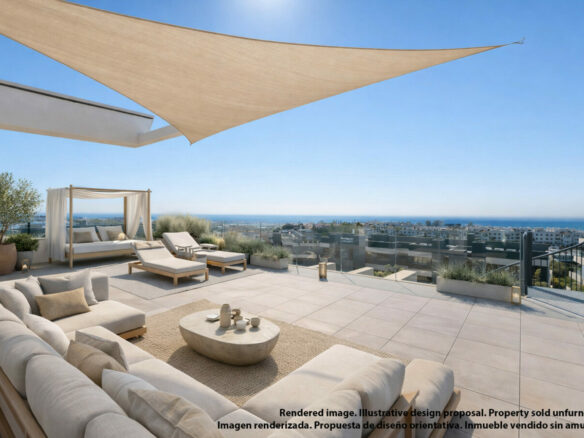 FOR SALE 🏡 Modern Sea-View Penthouse with Private Solarium & Resort Amenities – Selwo, Estepona