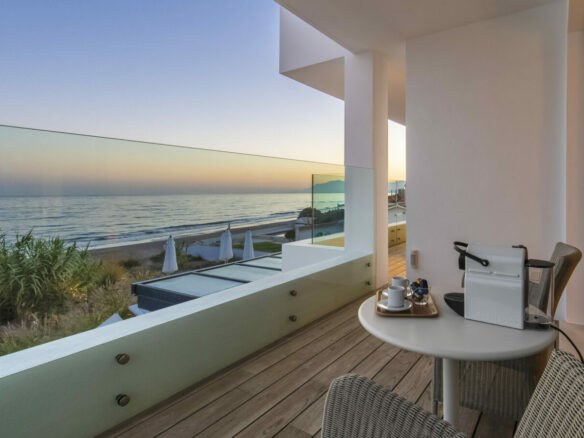 FOR SALE 🏡 Beachfront Villa with Direct Sand Access and Rooftop Wellness Deck – Costabella, Marbella