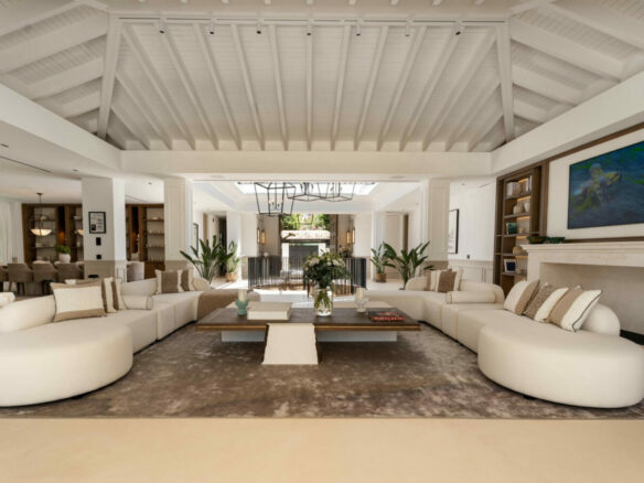 FOR SALE 🏡 Contemporary Golf Valley Villa with Indoor Wellness Spa, Cinema & Lagoon Pool – Nueva Andalucía, Marbella