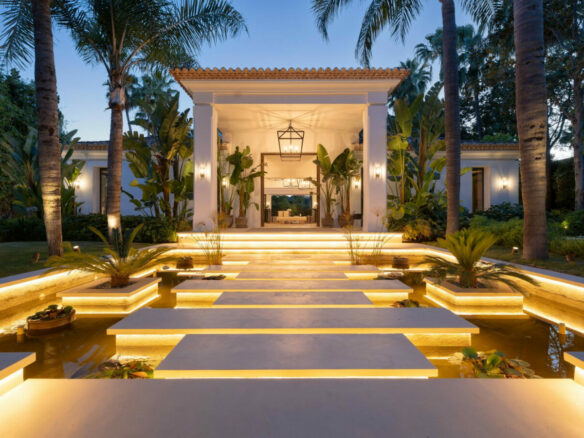 FOR SALE 🏡 Contemporary Golf Valley Villa with Indoor Wellness Spa, Cinema & Lagoon Pool – Nueva Andalucía, Marbella