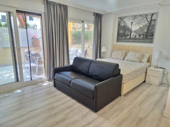 FOR SALE 🏡 Renovated Beachfront Studio next to Nikki Beach – Romano Playa, Elviria, Marbella