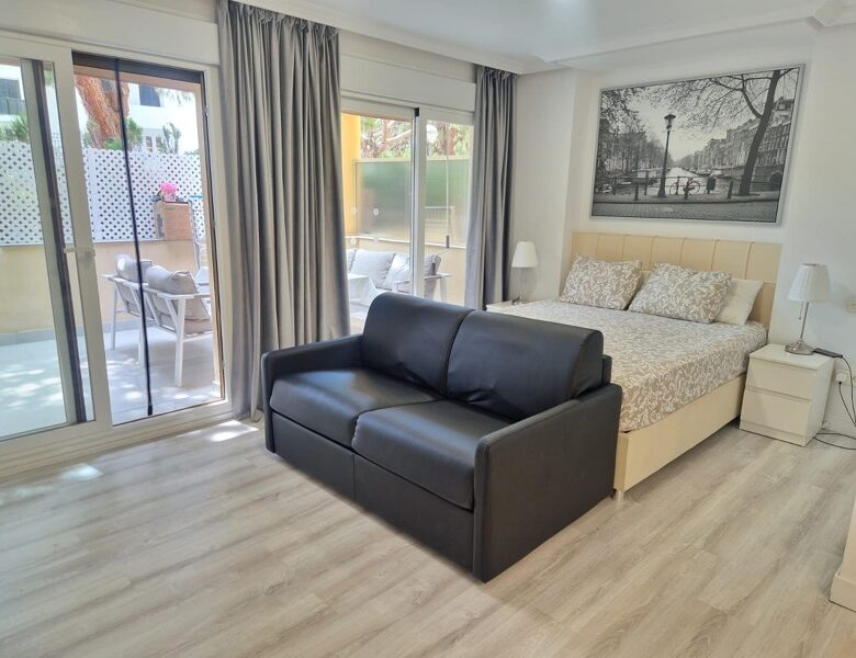 FOR SALE 🏡 Renovated Beachfront Studio next to Nikki Beach – Romano Playa, Elviria, Marbella