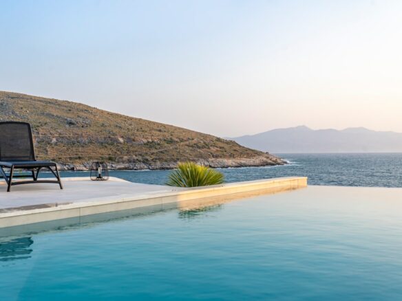 luxury beachfront villa mediterranean pool
