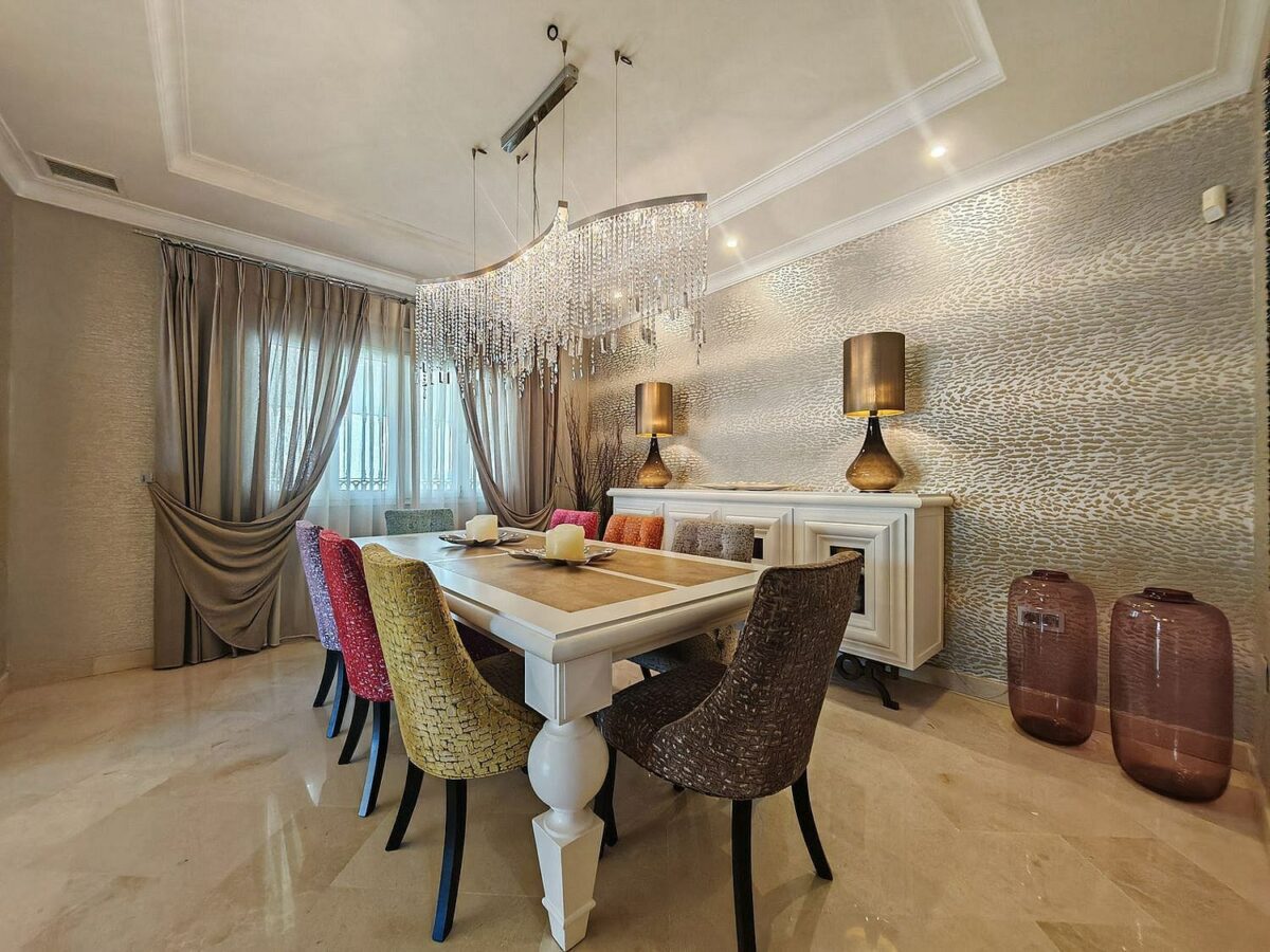 Spacious south-west facing villa with pool steps from the beach in Elviria, Marbella