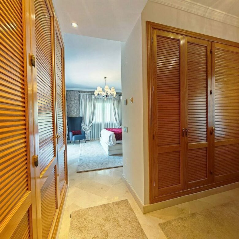 Spacious south-west facing villa with pool steps from the beach in Elviria, Marbella
