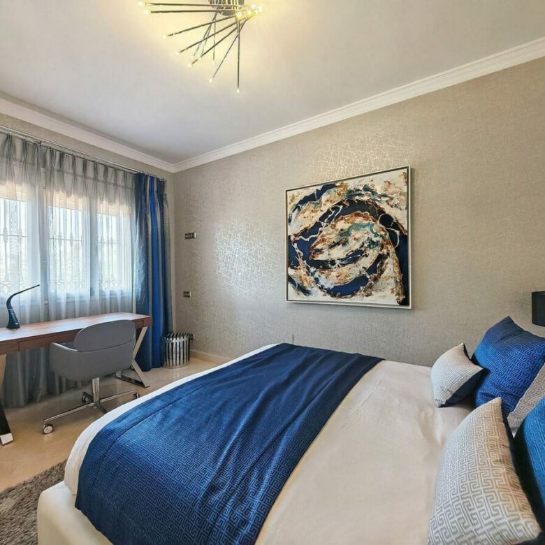 Spacious south-west facing villa with pool steps from the beach in Elviria, Marbella