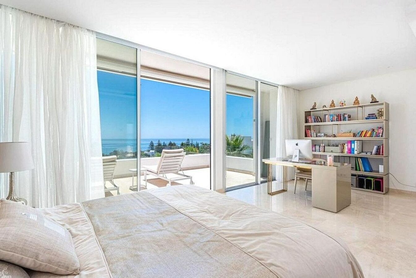 Contemporary villa with sea views and pool in a gated community, Rio Real, Marbella