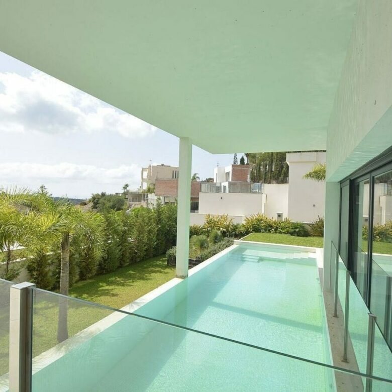Contemporary villa with pool near Santa Maria Golf in Elviria, Marbella