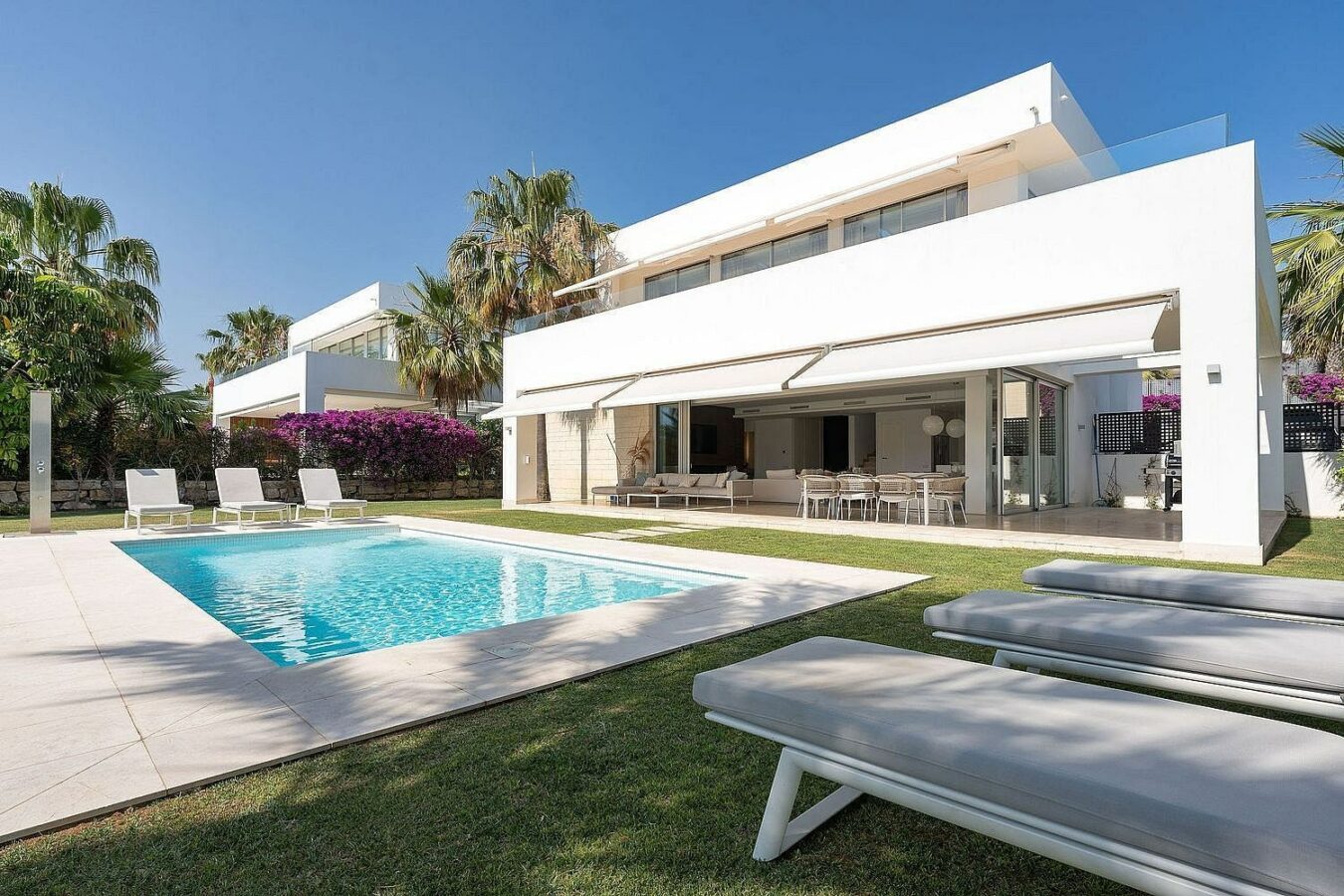 West-facing contemporary villa with pool in a gated community, Rio Real, Marbella East