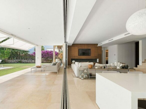 West-facing contemporary villa with pool in a gated community, Rio Real, Marbella East
