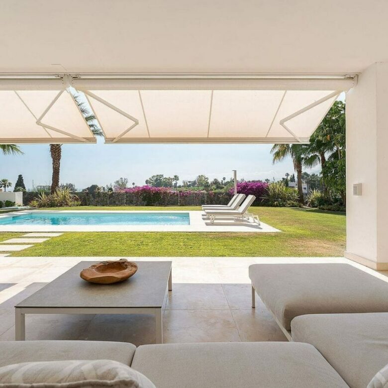 West-facing contemporary villa with pool in a gated community, Rio Real, Marbella East