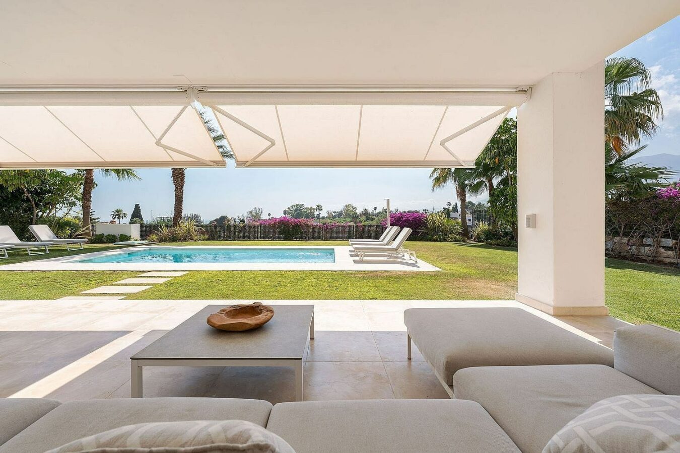 West-facing contemporary villa with pool in a gated community, Rio Real, Marbella East