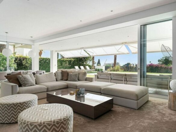 West-facing contemporary villa with pool in a gated community, Rio Real, Marbella East