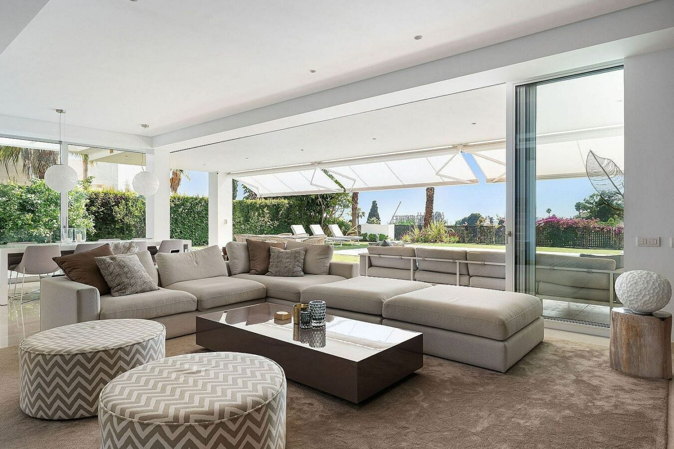 West-facing contemporary villa with pool in a gated community, Rio Real, Marbella East